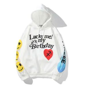 Kanye West “Lucky Me It’s My Birthday” Hoodies White